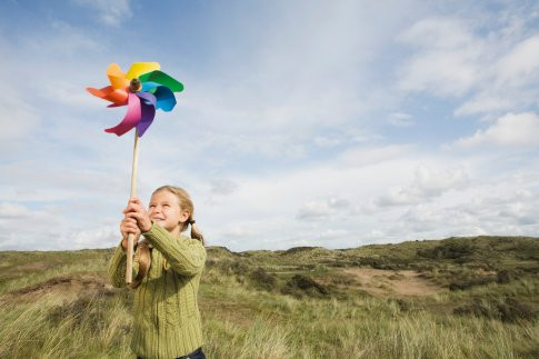 meisje op strand